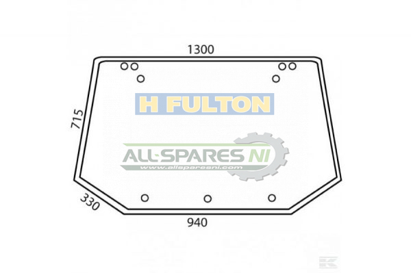 Ford New Holland Glass Window Rear Upper - 81865244-0